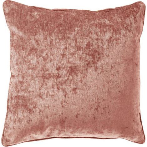 LEWY - Coussin décoratif 45x45 cm - Velours brillant - Argile douce - Rose - Coussin intérieur inclus - Coussins de luxe pour salon et canapé (1/5)