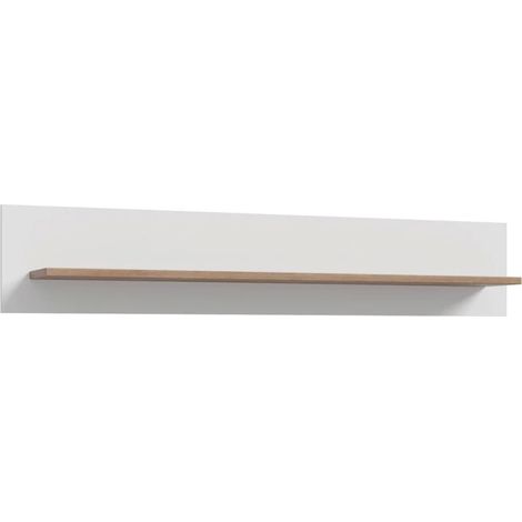 Étagère murale L. 160 cm décor gris clair et chêne - UDINE (1/5)