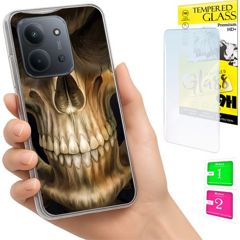 Custodia per Xiaomi Redmi 15C 4G 171mm, cover posteriore con vetro 9H. (1/5)