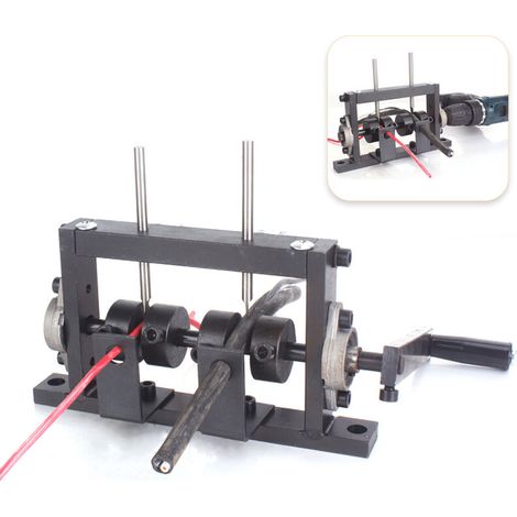 Machine À Dénuder - Diamètre Fils 1 À 25 Mm - Double Mode Manuel Et Électrique - 4 Roues D'entrée - 4 Lames Double Face - Fixation Table Ou Plaque