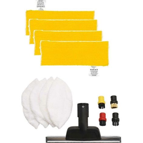 13-teiliges Mikrofaser-Dampfmopp-Set mit Bürstenköpfen für die Kärcher EasyFix Akku-Staubsauger SC2, SC3, SC4 und SC5 (1/5)