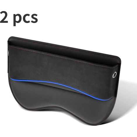 (Lot de 2 noirs) Boîte de rangement multifonctionnelle pour l'espace entre les sièges de voiture. Accessoire de rangement universel pour l'intérieur de la voiture. (1/5)
