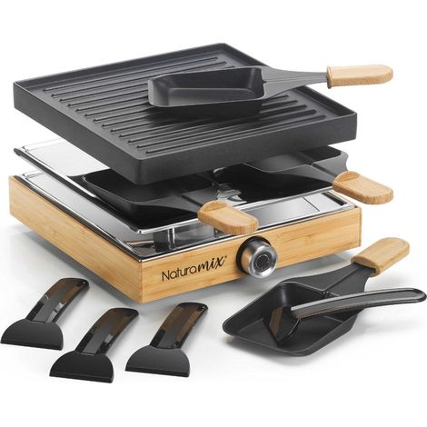 Griglia Raclette per 4 persone - Racwood4 - Naturamix