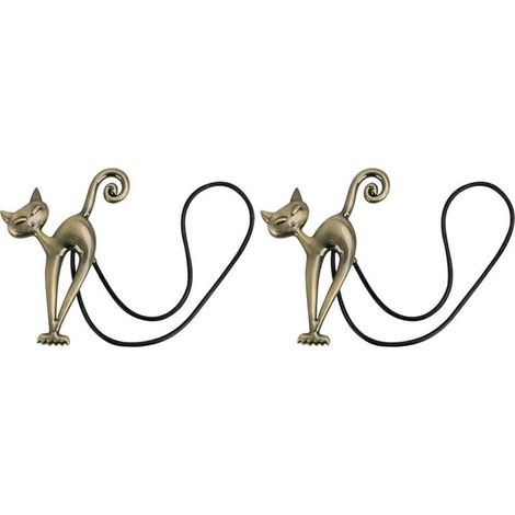 2Pcs Embrasse à Rideaux Magnétique Attache Rideau Aimanté Boucle de Rideau Magnifique Clip Rideau en Motif de Chat Accessoires pour Rideaux pour Maison Salon Chambre Bureau (1/5)