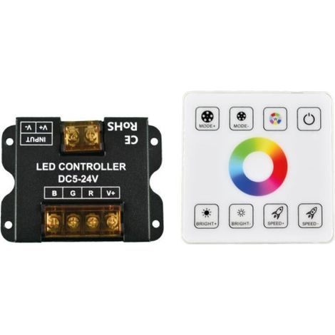 Contrôleur RGB pour rubans LED avec panneau tactile RF - (1/5)