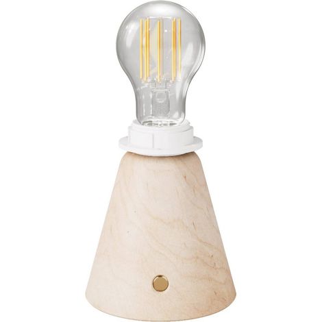 Lampada portatile ricaricabile Cabless11 con lampadina a goccia e predisposizione per paralume (1/4)