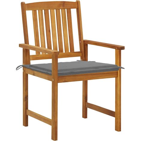 Lot de 6 Chaises de jardin avec coussins - Chaises d'extérieur Bois d'acacia massif (1/5)