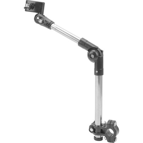 Support de parapluie pliable en acier inoxydable pour fauteuil roulant, idéal pour protéger du soleil et de la pluie. (1/5)