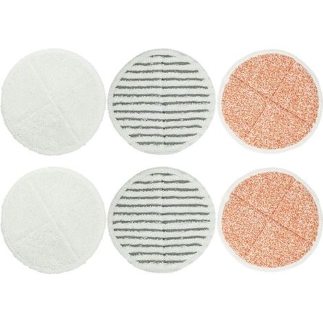 Lot de 6 Tampons de Rechange pour Vadrouille à Vapeur pour Bissell Spinwave 2124 2039 2037 2039A (1/4)