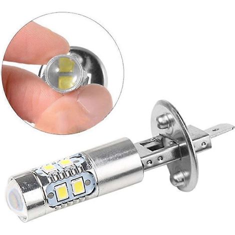 2 paires d'ampoules de phares LED H1 blanc xénon, feux de route/croisement, sans erreur Canbus, 6500K - AquaForge (1/4)