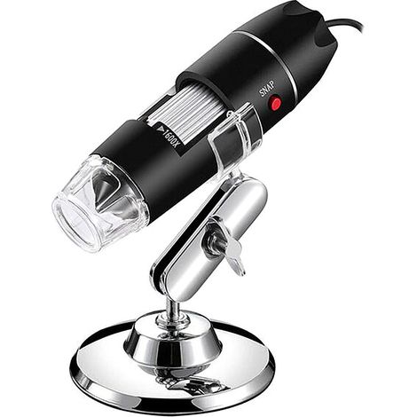 RHG Microscope numérique USB, Endoscope de grossissement 40X-1000X Portable , Microscope Digital 8 LED pour Windows 7/8/10 Mac Linux sous Android (avec OTG)