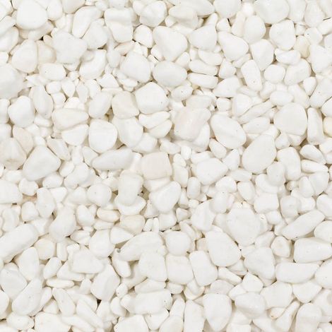 Gravier décoratif dolomite blanc 8-16mm – Poids 20kg – Surface lisse pour aménagement extérieur – Granulométrie 8-16mm