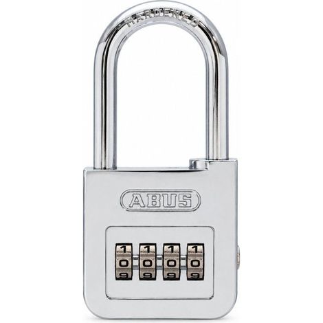 Kombinationsschlösser - ABUS - 160/50HB50 - 4 Ziffern - Verchromt - Hohe Bügel (1/5)
