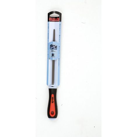 Lime ronde mi-douce – 150 à 250 mm – Acier allié au chrome – Dureté 65 ± 2 HRC – Manche bi-matière – MOB (1/3)