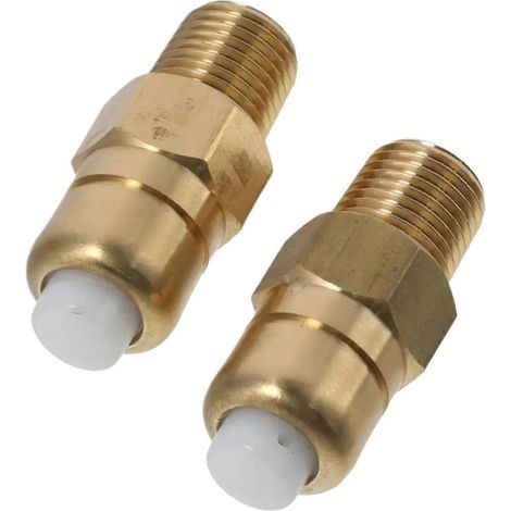 Lot de 2 soupapes de décharge thermique en laiton 1/4 pouce 240 V étanches à double joint pour chauffe-eau (1/5)