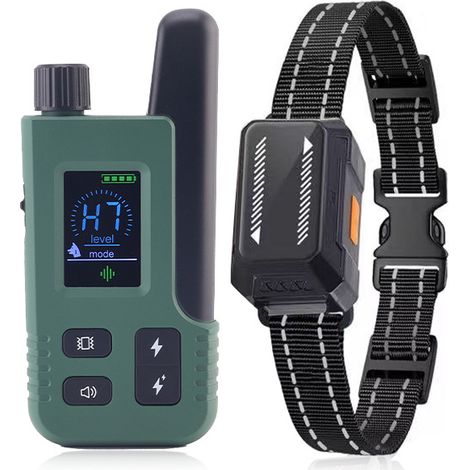 Nouvelle clôture électronique multifonction pour animaux (extérieur) et collier de dressage longue portée avec télécommande à écran couleur (1/4)