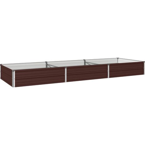 Letto rialzato da giardino Marrone 240 x 80 x 24 cm vidaXL