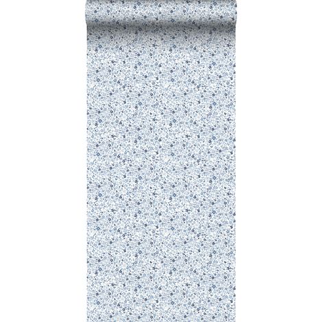 papier peint fleurs bleu sur blanc - Sanders & Sanders (1/5)