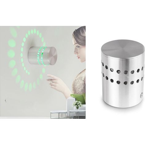 Applique Led Parete Soffitto 1W Faretto Interno Luce Verde Spirale Metallo (1/4)