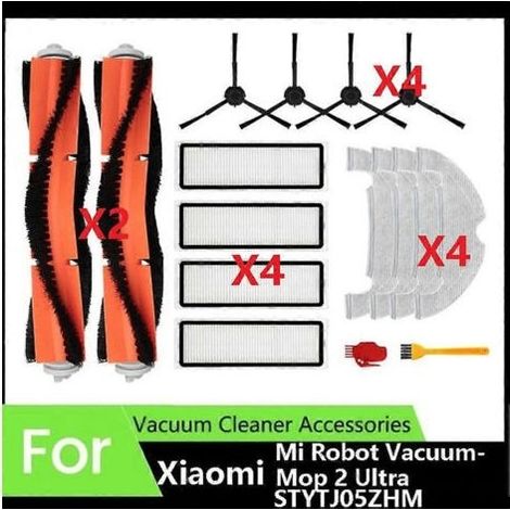 Accessoires pour aspirateur robot Xiaomi Mi Robot Vacuum-Mop 2 Ultra STYTJ05ZHM : filtre, lingette de nettoyage, brosse latérale principale et autres pièces. (1/5)
