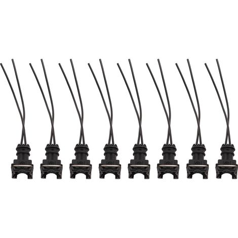 Zoternen Kabelbaum für Kraftstoffeinspritzdüsenanschluss, 8 Stück Einspritzdüsenstecker Kabelstecker Clips Cut Splice EV1 8 für EV1