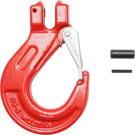 Gancio con bullone e sicurezza per catena a maglie da 8 mm, carico massimo supportato 2T (1/3)