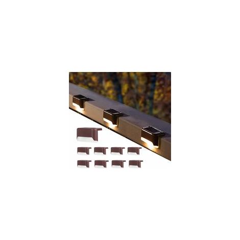 Éclairage extérieur solaire professionnel sans fil (8 pièces) Marron (1/4)