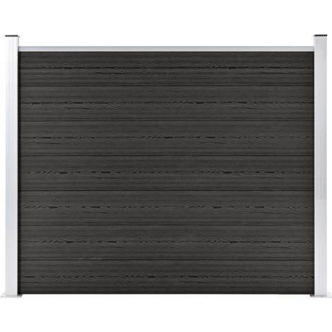 Panel de valla WPC gris 180x146 cm vidaXL