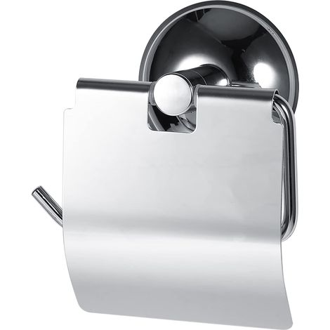 Porte-rouleau de papier toilette à ventouse en acier inoxydable avec (1/5)