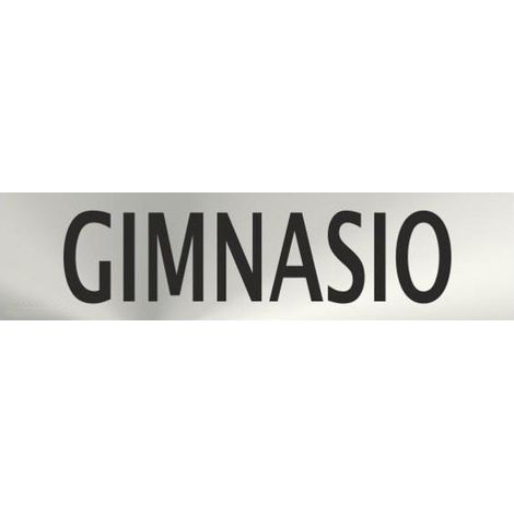 Señal informativa de Gimnasio (acero Inoxidable adhesivo) de 50 x 200 mm SEKURECO (1/2)