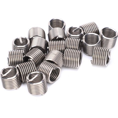 Insert filetage M14x2 1,5D, lot de 20 inserts métalliques pour réparation et protection de filets endommagés, visserie acier robuste. (1/5)