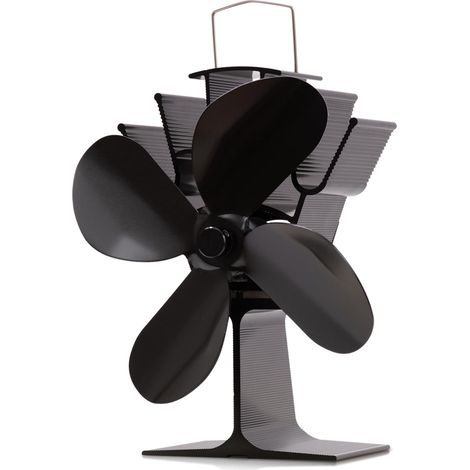 Wood Stove Fan, Quiet Operation, Wood Stove Fan, Heat Powered Fireplace Fan, 4 Blades, for Wood Stove, Fireplace Accessories (1/5)