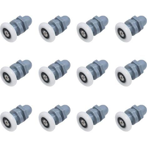 BEBUSINGOTO 12 Stück langlebige Duschtürschienen aus Kunststoff, Gleitschienenrolle für Badezimmerglas für Ersatzteile (20 mm)