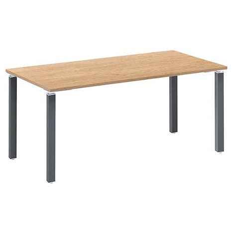 Bureau droit 160 cm chêne clair Exprim - Anthracite - Maxiburo