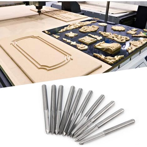 3,175 Zoll Doppelschneider-Schaftfräser aus Hartmetall, 10 Stück, 600,1 mm. (1/5)