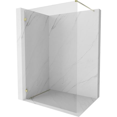 Mexen Lunar Duschwand Walk-in links 90 x 200 cm, transparent 8 mm, gold - 830-090-000-50-00-L (1/5)