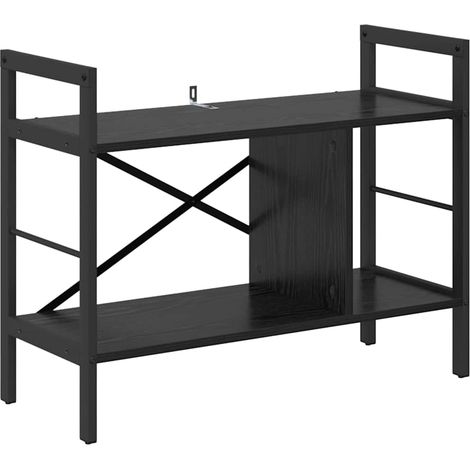Maison Exclusive - Bücherregal Schwarz Eichen-Optik 75 x 30 x 58,