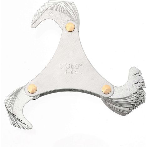 Jauge de mesure de filetage en acier inoxydable, outil de mesure de pas (1/5)