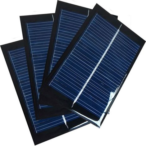 Ensemble de 4 pièces 5V 120mA 80X55mm Micro Mini Cellules à Panneau Solaire pour énergie Solaire Énergie, Bricolage, Projets scientifiques - Jouets - Chargeur de Batterie (1/5)