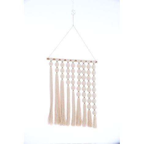Ornement mural Light & Living WARD en textile crème vert – (1/3)