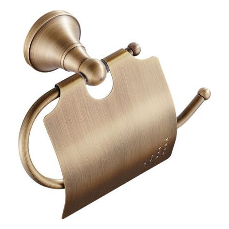 Antique Toilet Paper Holder Kitchen Paper Bar Brass Bathroom and Kitchen Wall Mounted Toilet Roll Holder, Brushed Bronze A (1/5)