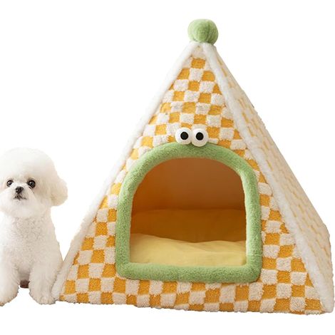 Niche pour Chat Fermée,Niche Caverne pour Chien Maison (1/5)