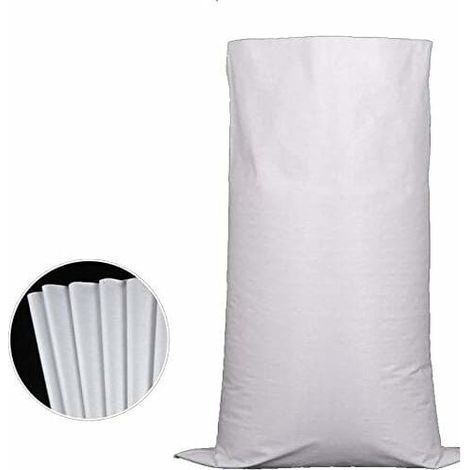 10 Pièces Sac à Gravats Ou Les Déchets de Jardin Sacs Tissés Blanc 60x100 cm,Sac Gravat de Grande Capacité,pour La Logistique Et Le Transport (1/5)
