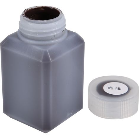 Huile de finition pour bords de cuir (60 ml), flacon en plastique, manuel de bricolage, outil de scellement des bords de cuir (couleur café) (1/5)
