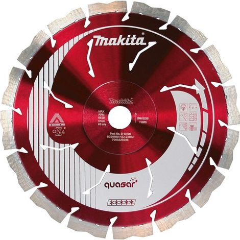 Makita Quasar Stealth Disco diamantato silenziato universale a umido e secco - 230x22,23 mm