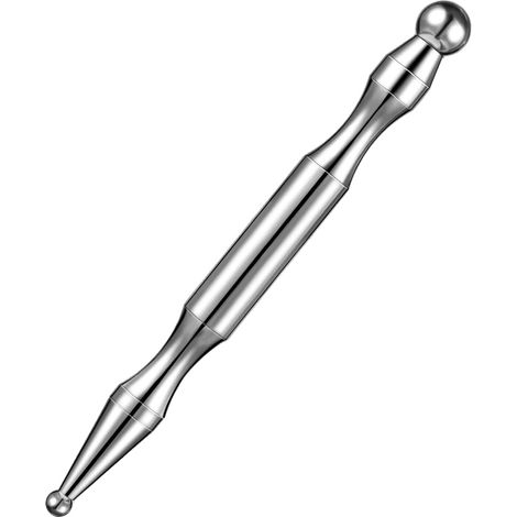 Pluma de acupuntura, diseño de doble punta, material de acero inoxidable, 1 pluma (1/2)