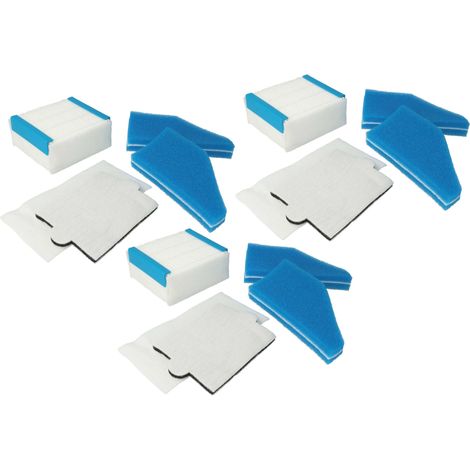 vhbw Filter Set Replacement for Thomas 787276, Filterset 101, 787272 for Vacuum Cleaner - 15x Filter