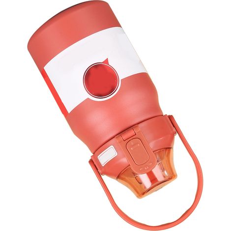 Großer Wasserbecher, isolierter tragbarer Sportkessel aus Edelstahl 316, rötliche Farbe, 1 Liter (1/5)