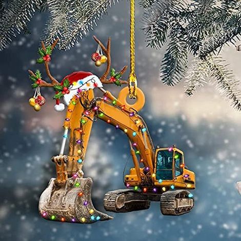 Weihnachtsbaum-Anhänger, Hängedekoration, Geschenk, personalisiert, Feuerwehrwagen, Fahrzeug, LKW, Boot, Bagger-Anhänger (1/5)