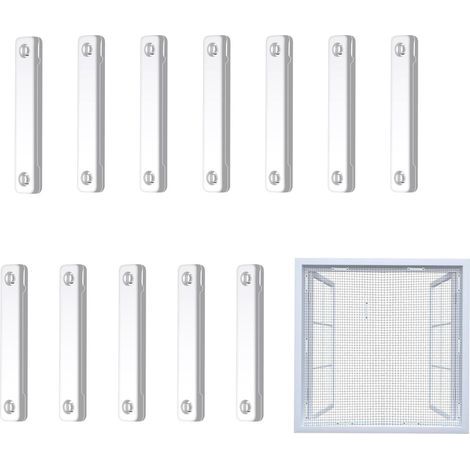 Window mounting loops, 12 mosquito repellent window magnets, self-adhesive window magnets, mosquito repellent stickers, (white) (1/5)